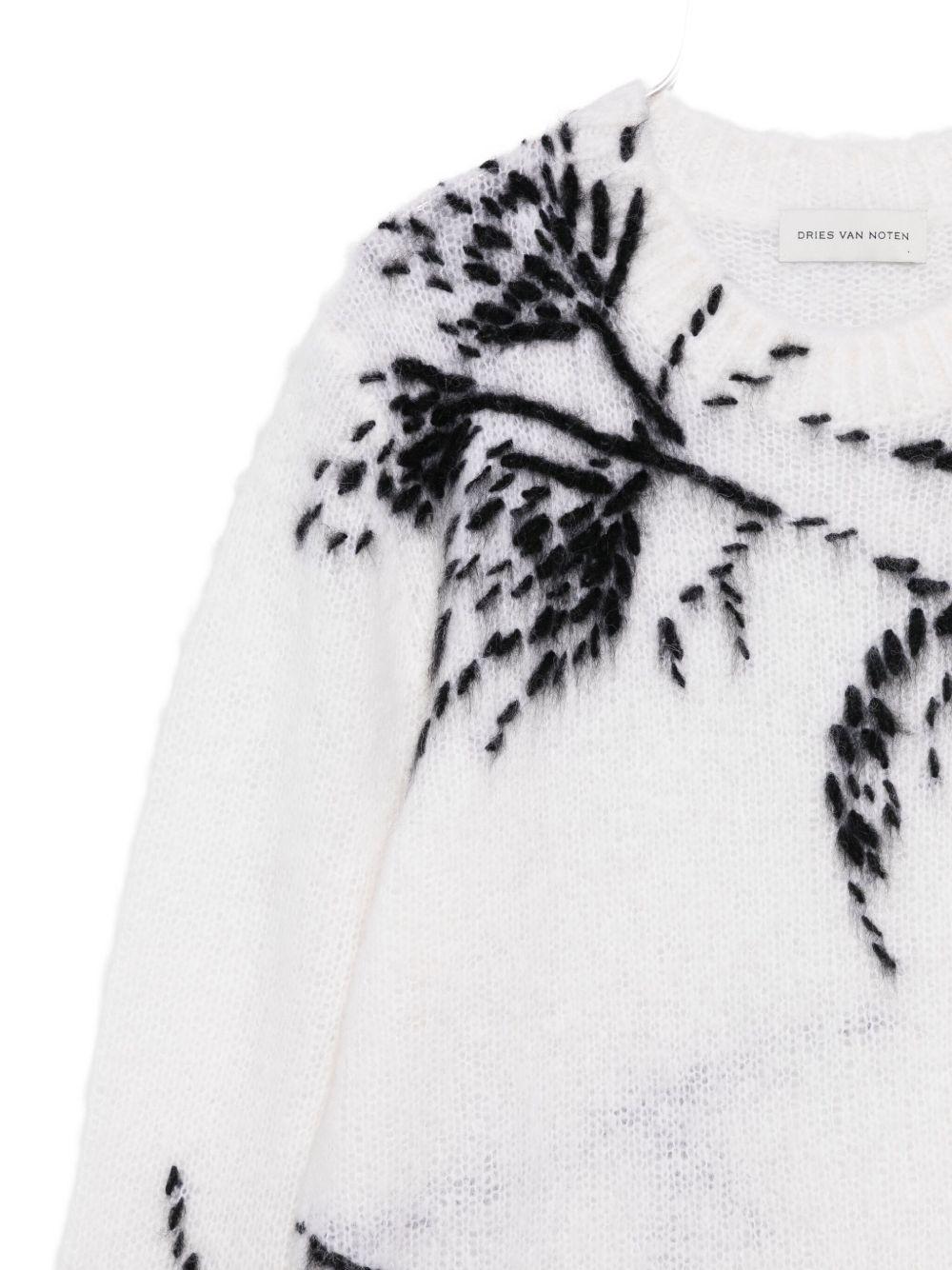 Alpaca Sweater MOUCHE2709 1 WHITE DRIES VAN NOTEN