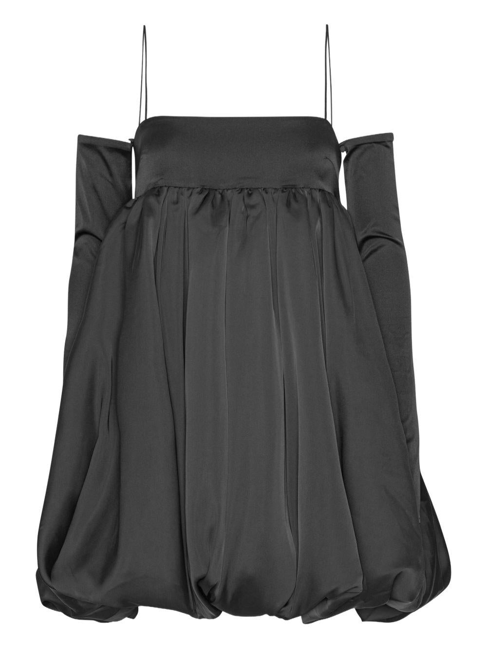 Satin LS Bubble Dress Black 114947100 100 BLACK ROTATE