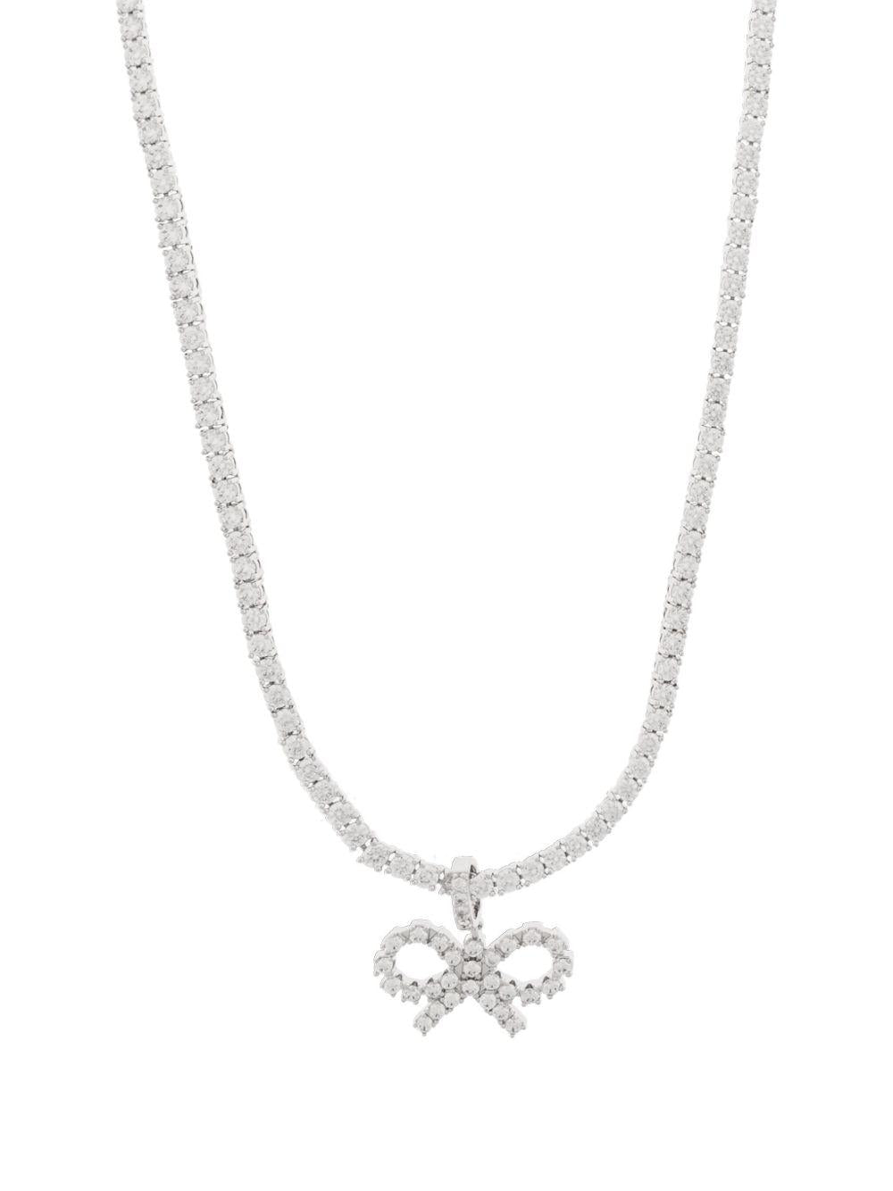 Collana Tennis con Fiocco di Cristallo<BR/> PF25621NSL SILVER SELF-PORTRAIT