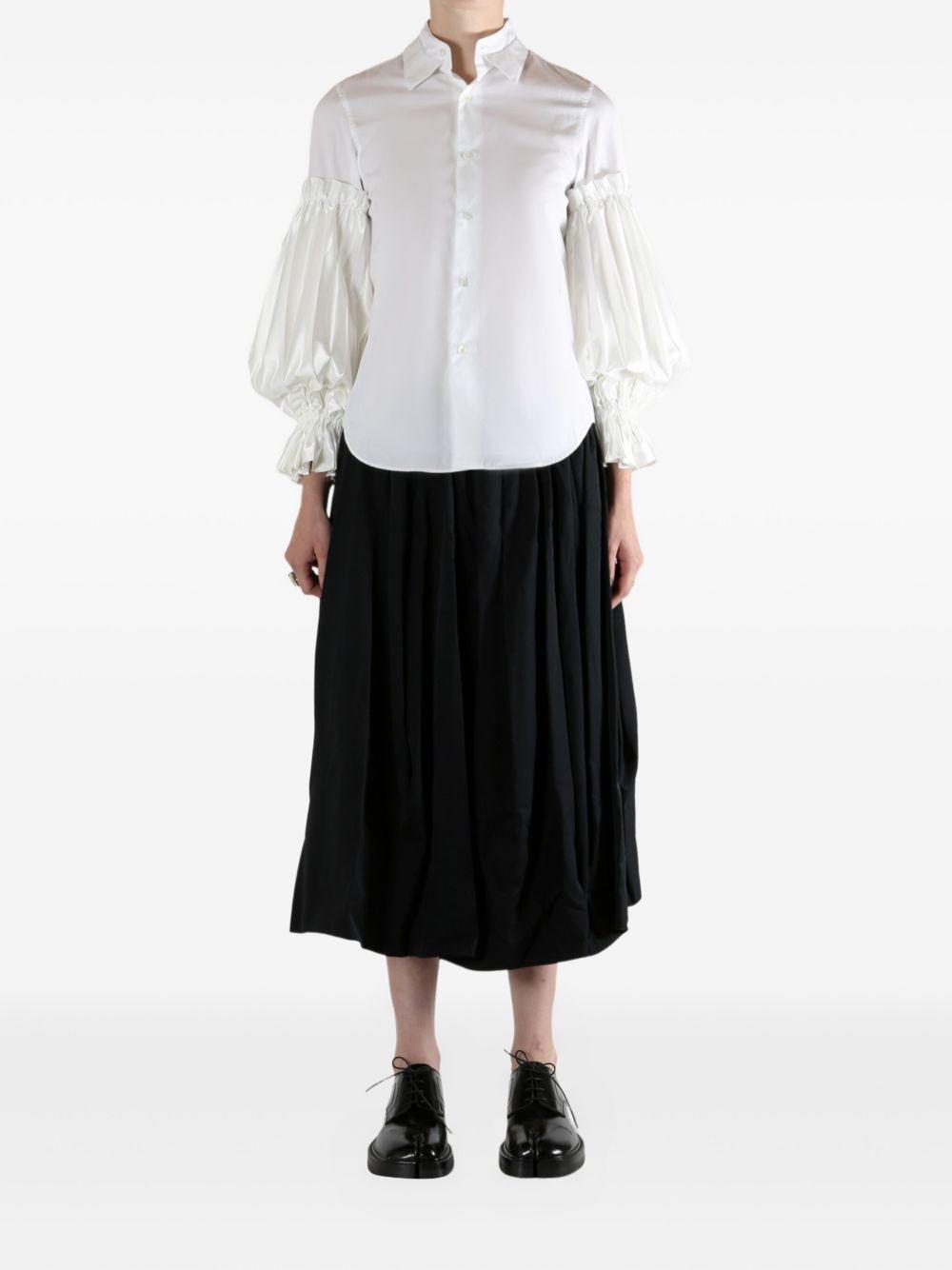 Layered Shirt 3PB009051 WHITE NOIR KEI NINOMIYA