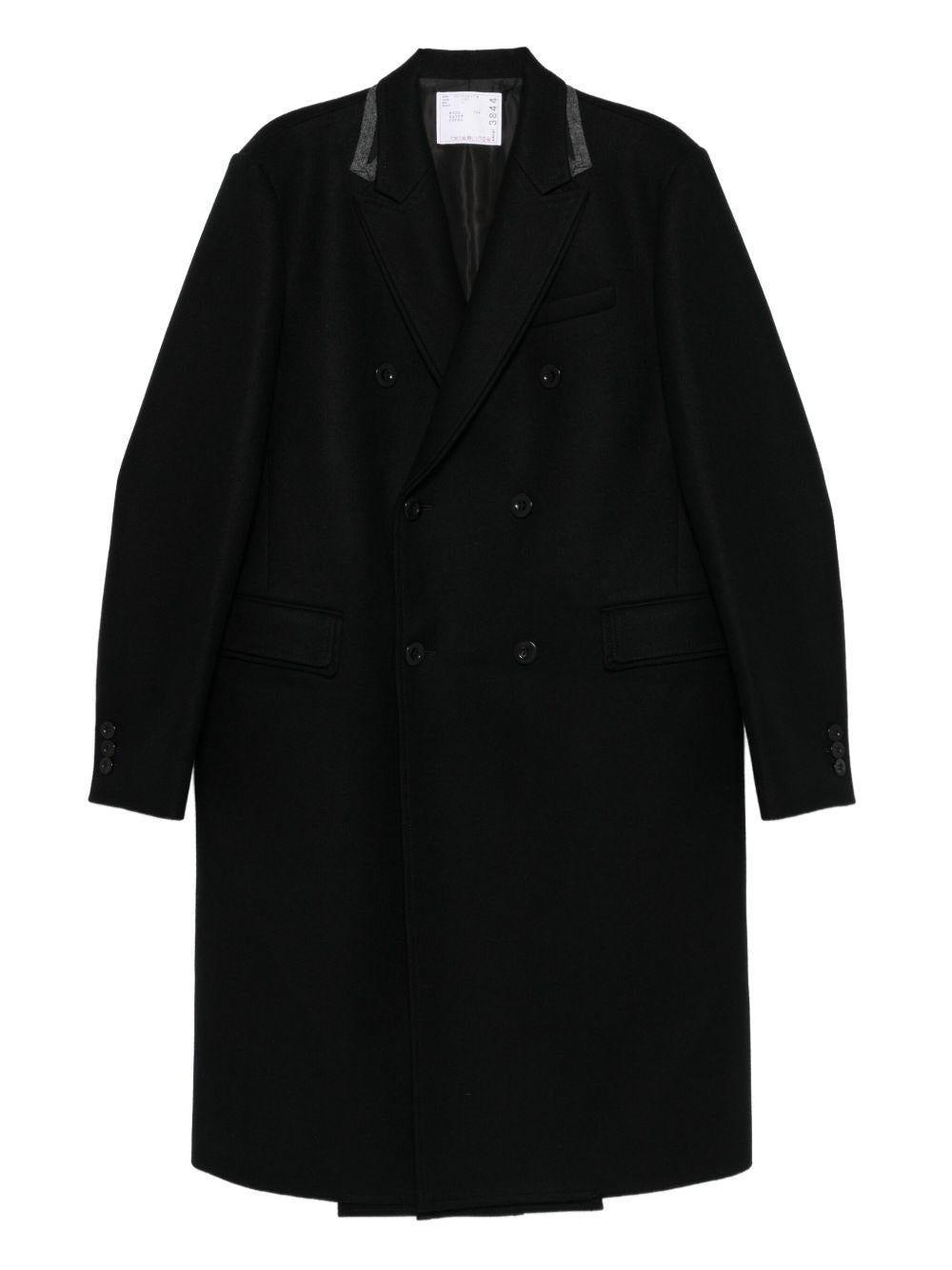 Cappotto doppiopetto 2503844M 001 BLACK SACAI