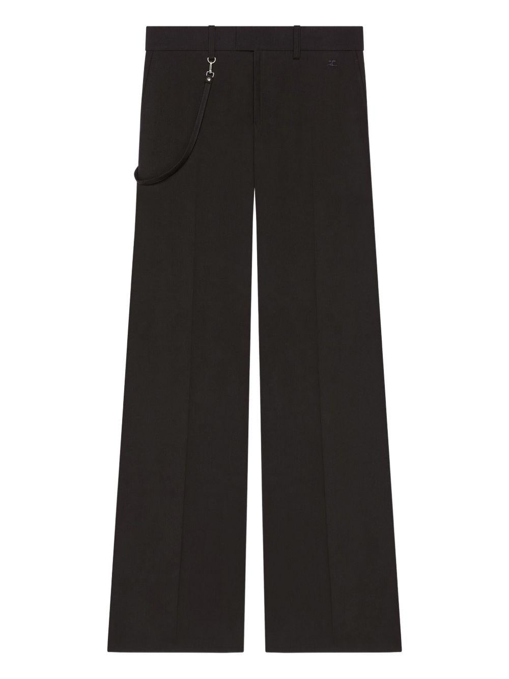 Light Twill Bootcut Pants 325CPA412PL0222 9999 BLACK COURREGES