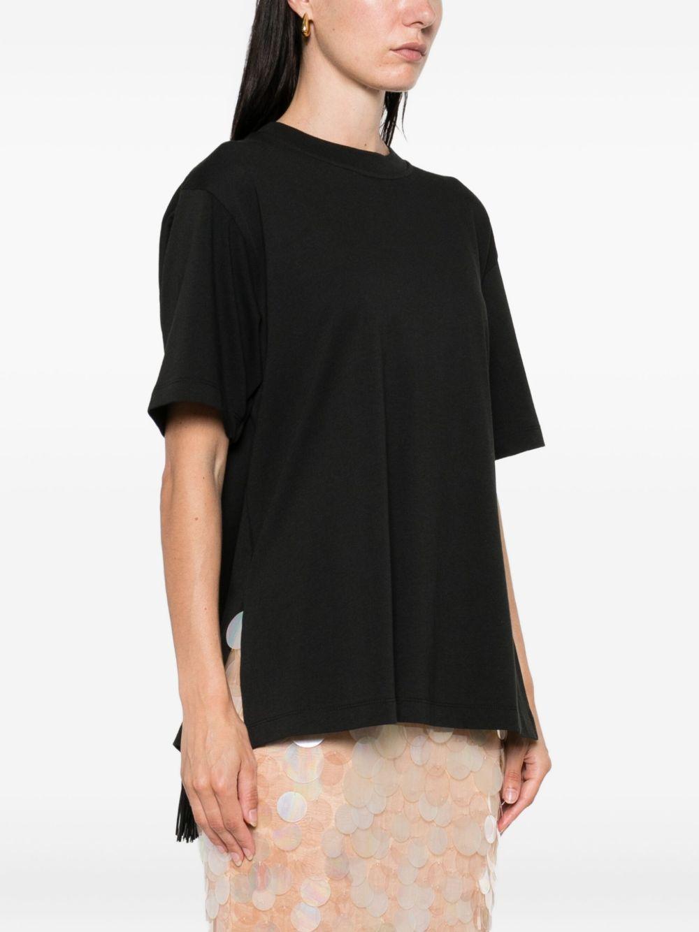 T-shirt con frange TEATINOMM13122 003 NERO SPORTMAX