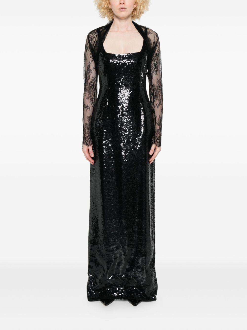 Giacca in Pizzo a Maniche Lunghe 252U33026620 0555 NERO ALBERTA FERRETTI