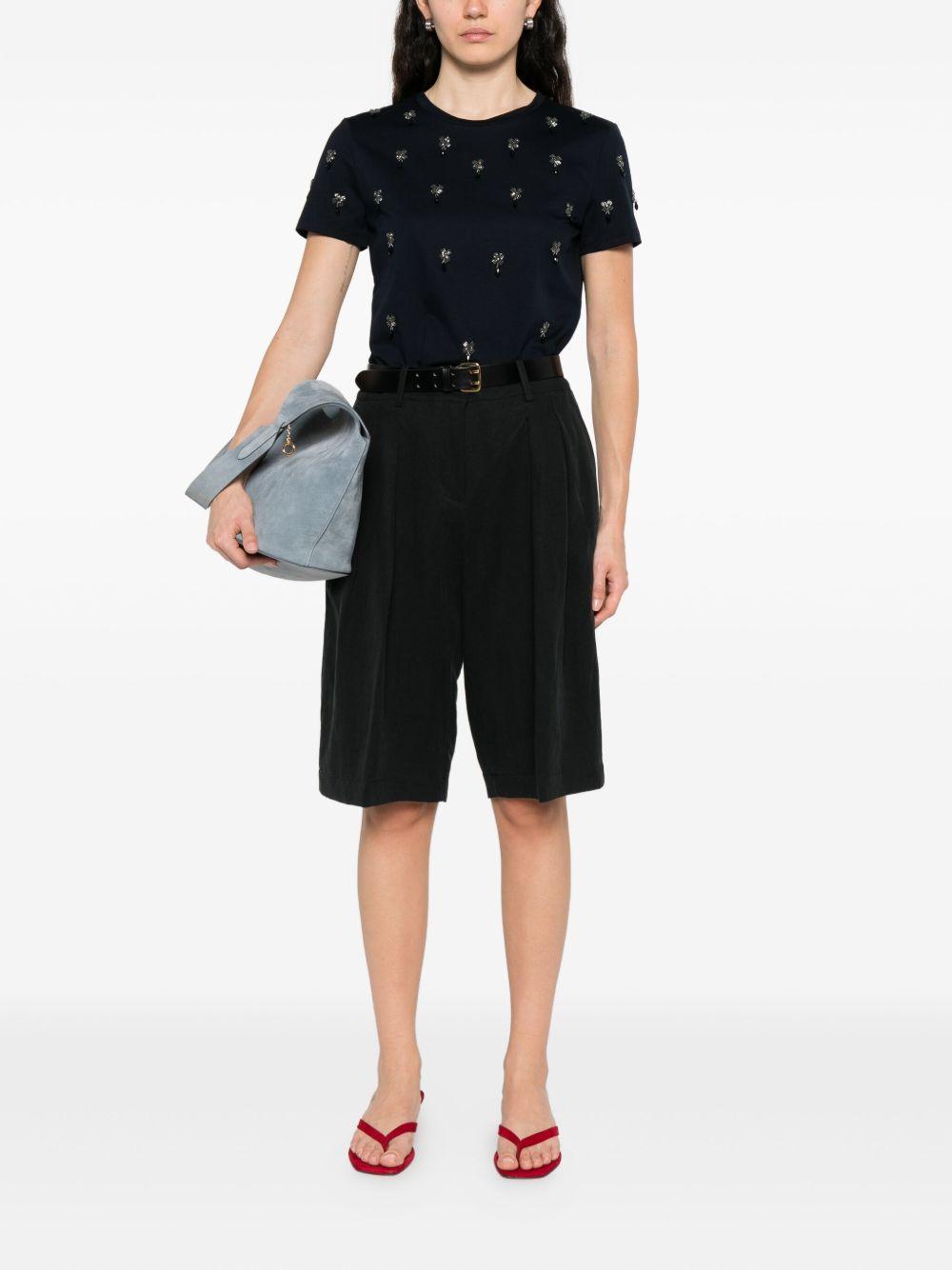 T-shirt couture in jersey - Blu notte PONTILEMM13074 006 BLUE NOTTE MAX MARA STUDIO