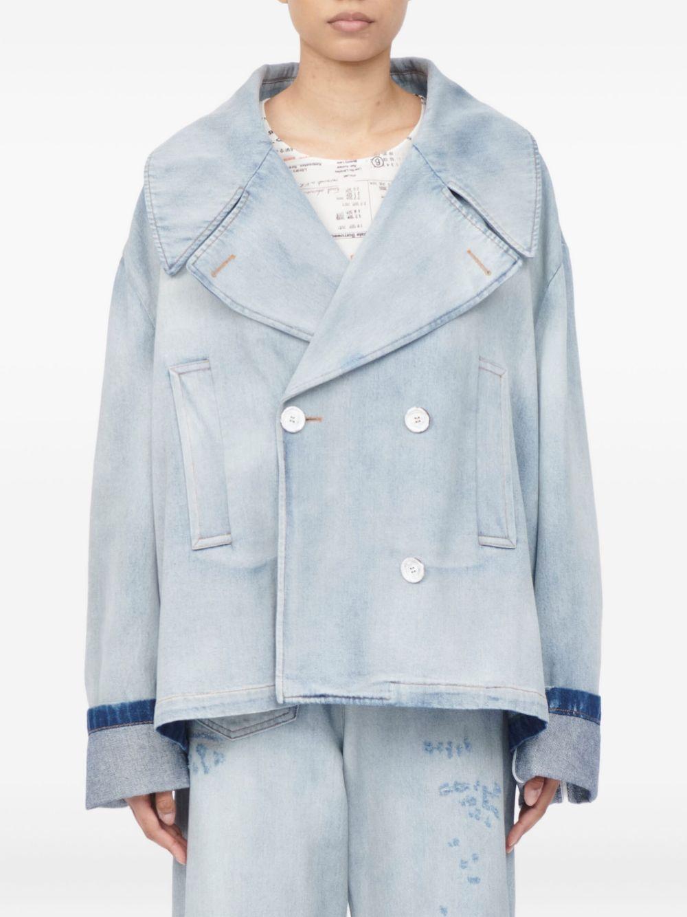 Giubbotto peacoat denim chiaro S52AM0357M30055 962 MM6 MAISON MARGIELA