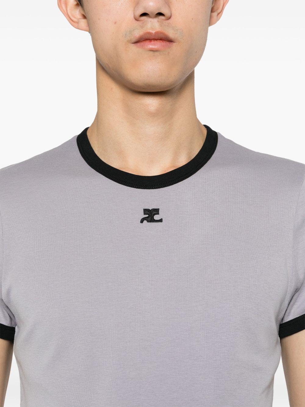 123JTS020JS0070 B102 SMOCKED GREY BLACK COURREGES