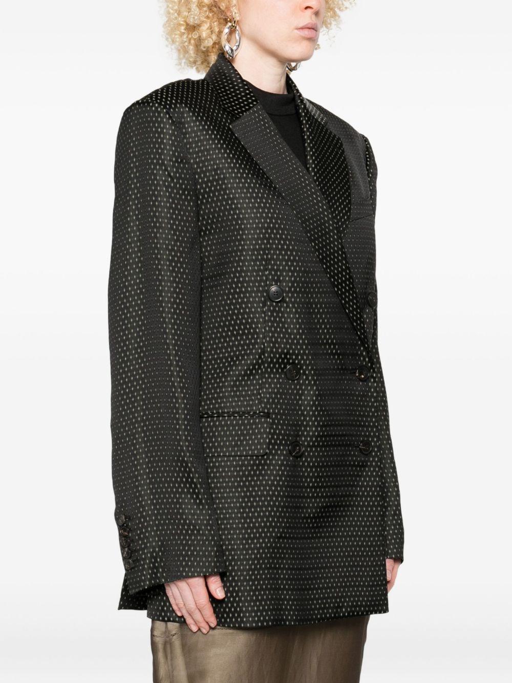 Oversized Jacquard Blazer BAFYA2350 900 BLACK DRIES VAN NOTEN