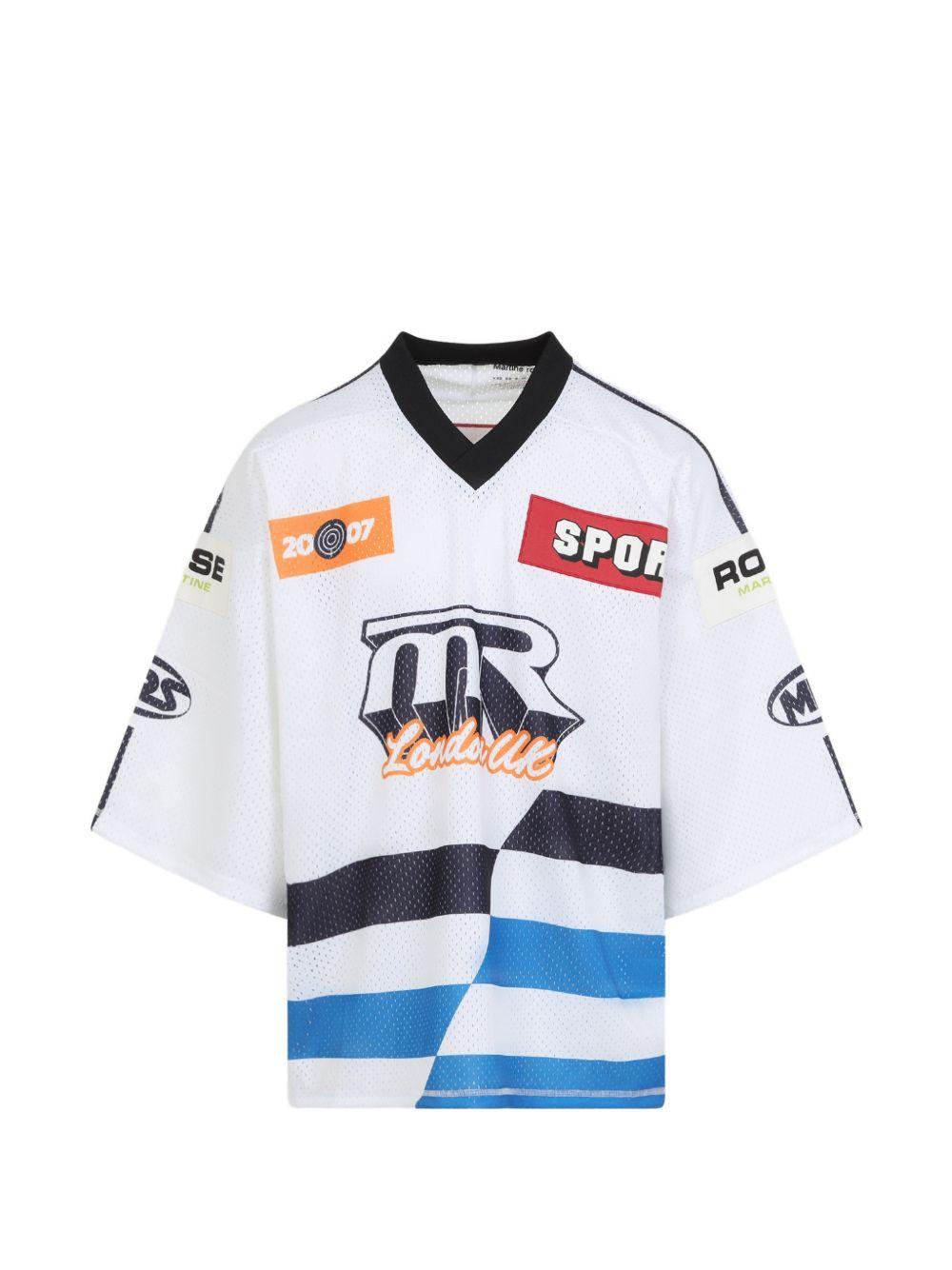 Oversized Hockey Top 129JT10063 WHITE BLUE MARTINE ROSE