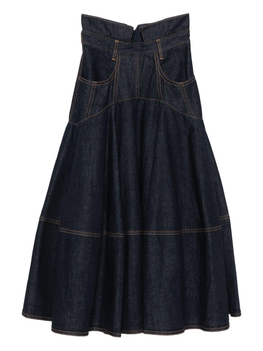 Gonna Midi in Denim Hypnotic 4653SF251 NIGHT SKY ZIMMERMANN