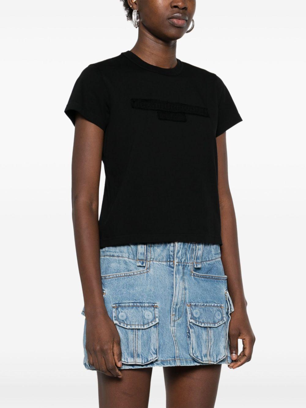 Logo T-shirt 1CC1251991 001 BLACK ALEXANDER WANG
