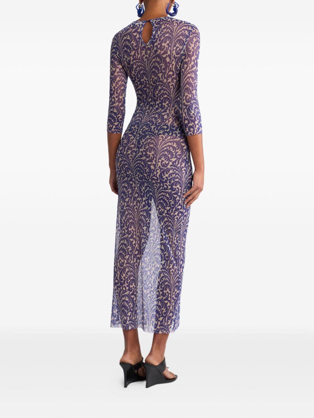 Abito in tulle con stampa conchiglia WRHA0387AK924 X0883 ETRO