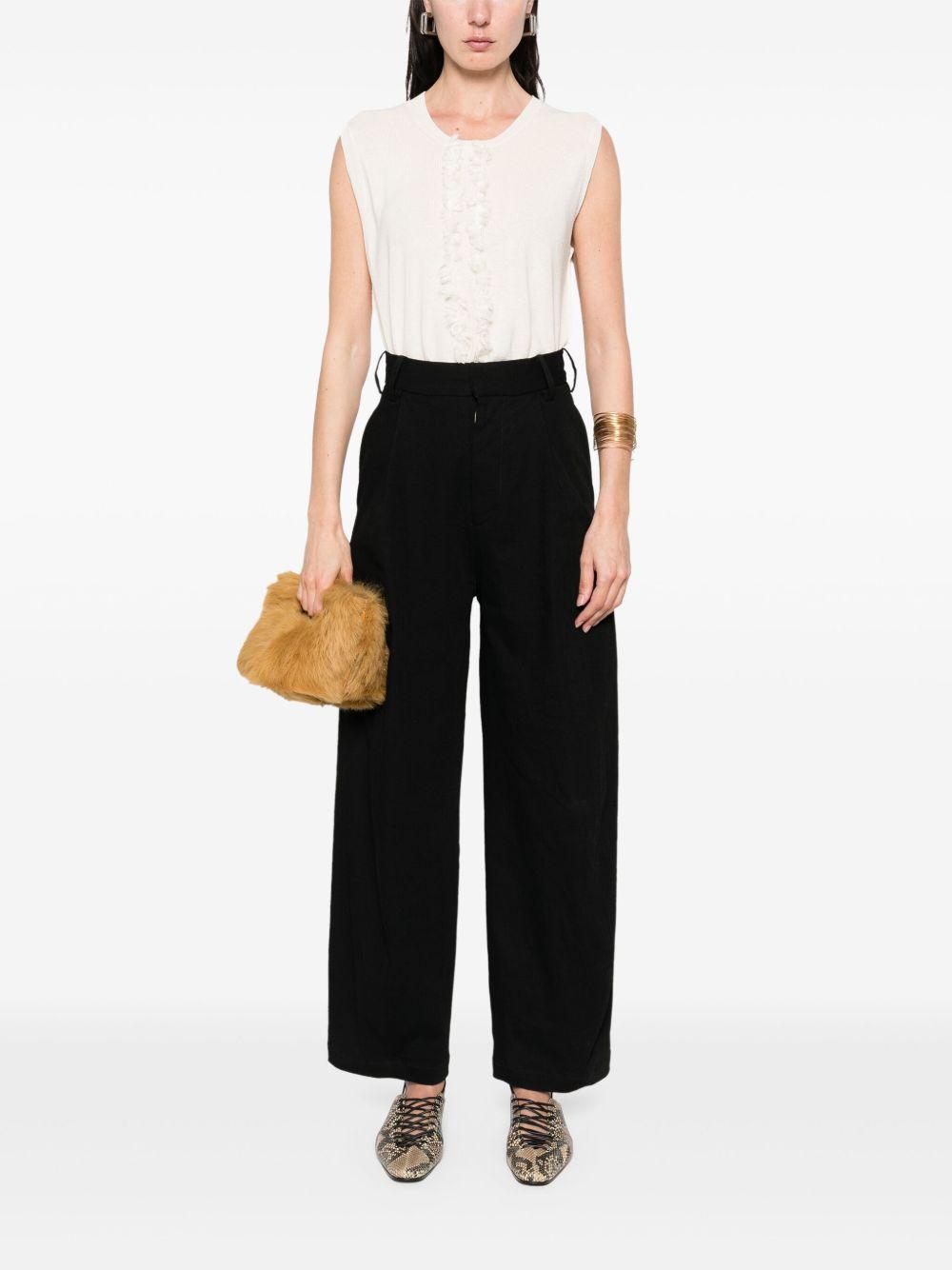 Top smanicato UK7140 UW101 OFF WHITE UMA WANG