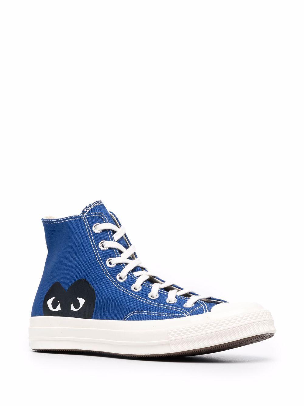 P1K122 2 BLUE COMME DES GARCONS PLAY X CONVERSE