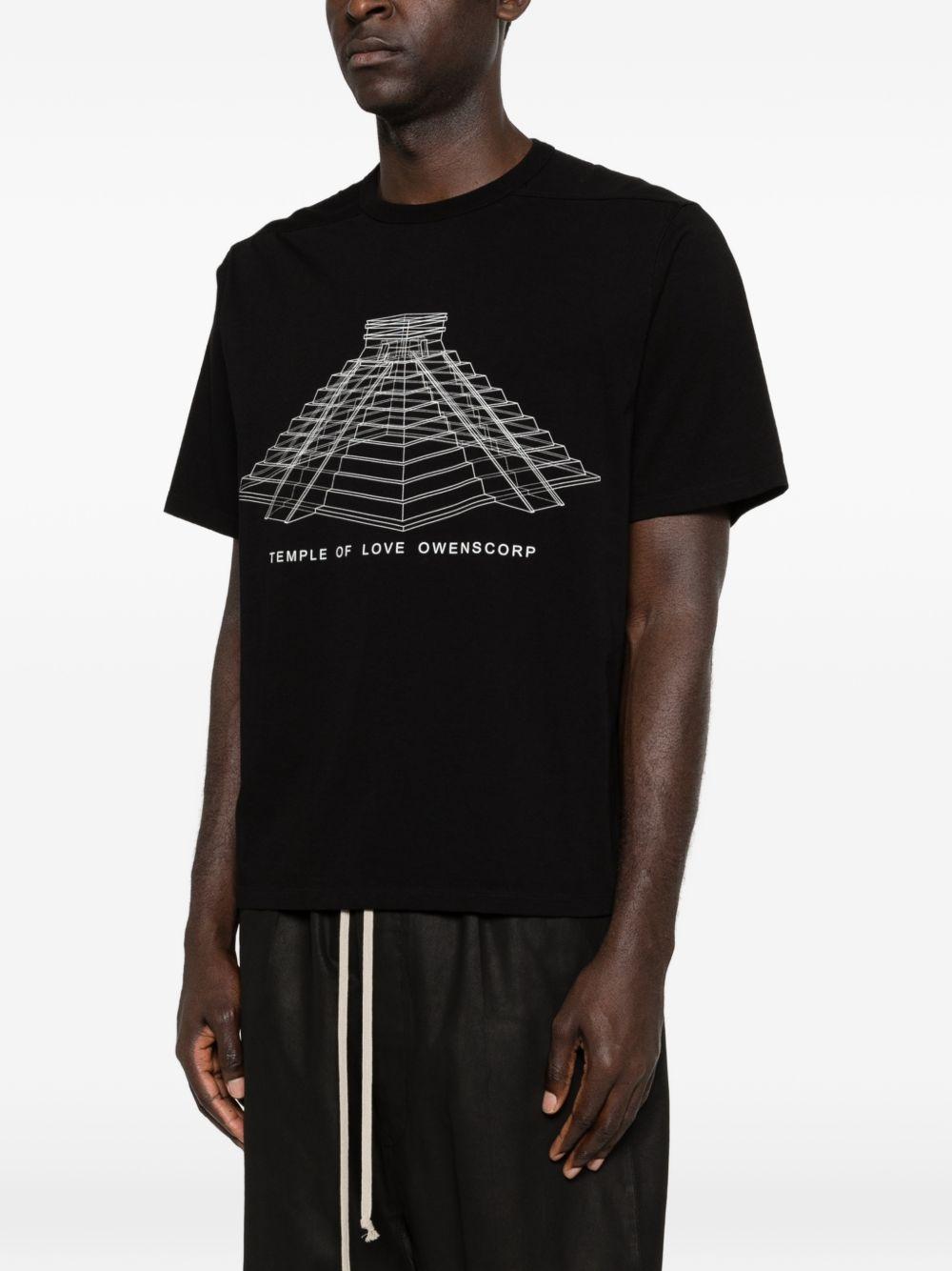 T-shirt Brad RR01F2232JAEP16 0911 BLACK WHITE RICK OWENS