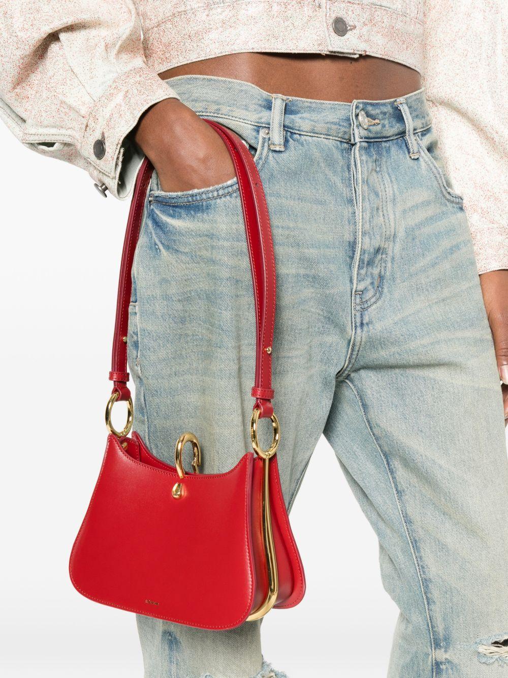 Small Ring Leather Bag 25HSS0550CLF267 M027 CHERRY RABANNE