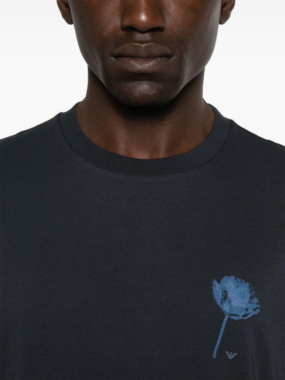 T-shirt a fiori EM001717AF14836 FB226 EMPORIO ARMANI SUSTAINABLE