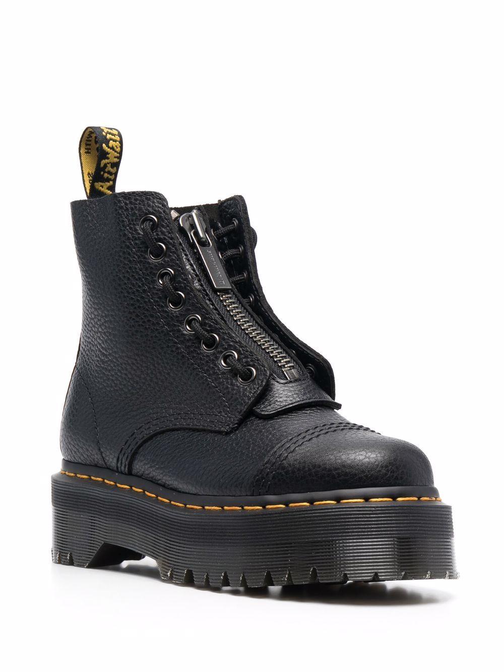 Stivali platform in nappa lavorata Sinclair 22564001 MILLED BLACK DR. MARTENS