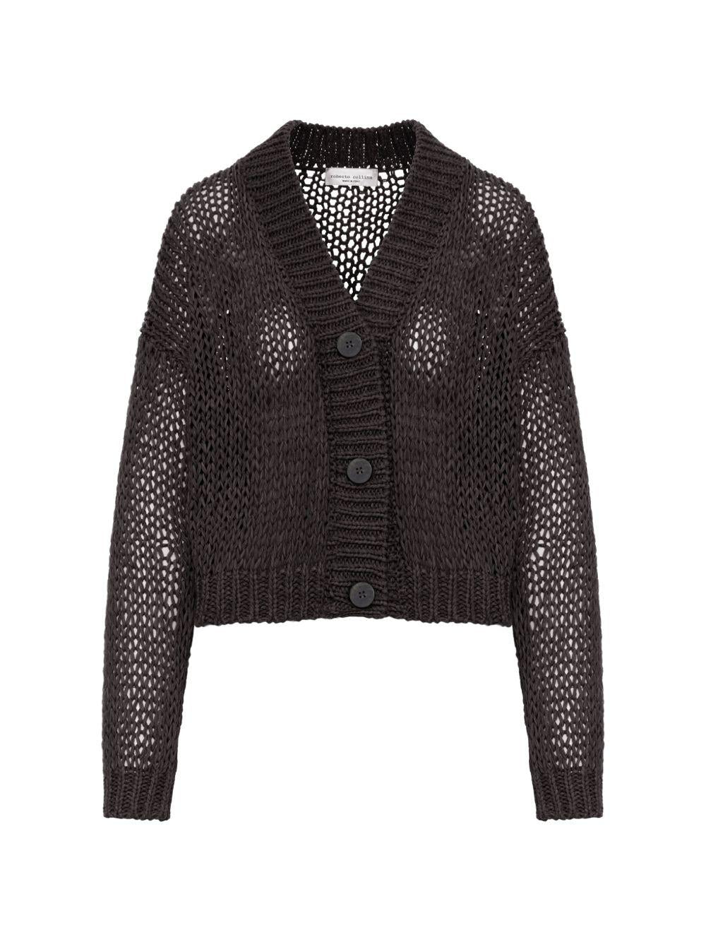 Cardigan boxy 261FXA41010 08 MORO ROBERTO COLLINA