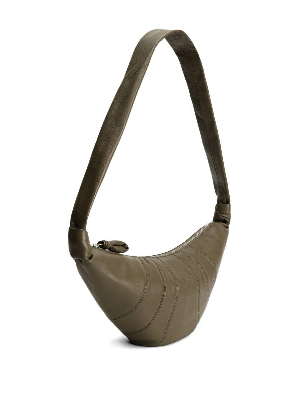 Medium Croissant Bag in Leather BG0001LL095 GR678 DARK KHAKI LEMAIRE