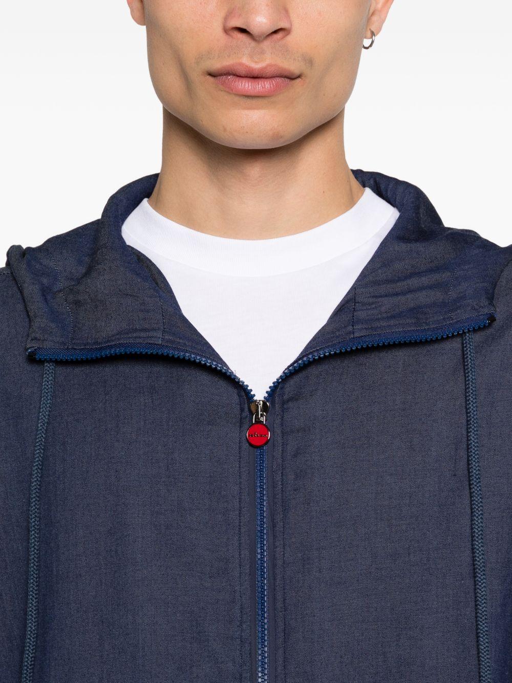 KITON - Giacca con cappuccio UMC010H0969601000 BLUE KITON