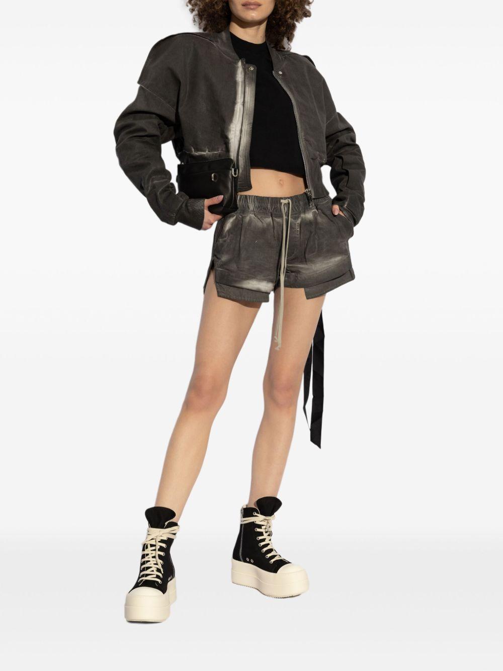 DRKSHDW SS25 Hollywood Cropped Small Level T DS01E3207RN 09 BLACK RICK OWENS DRKSHDW