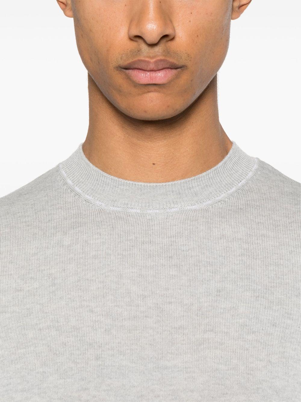 Maglione in lana L76MAGL77MAG0L030 13N00 GRIGIO CHIARO AVORIO ELEVENTY