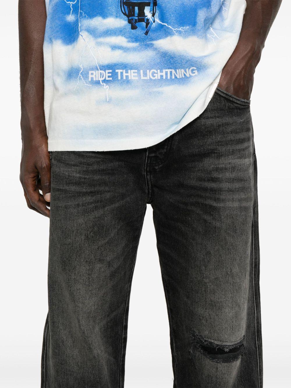 Jeans P018 P018CRPB125 BLACK PURPLE BRAND