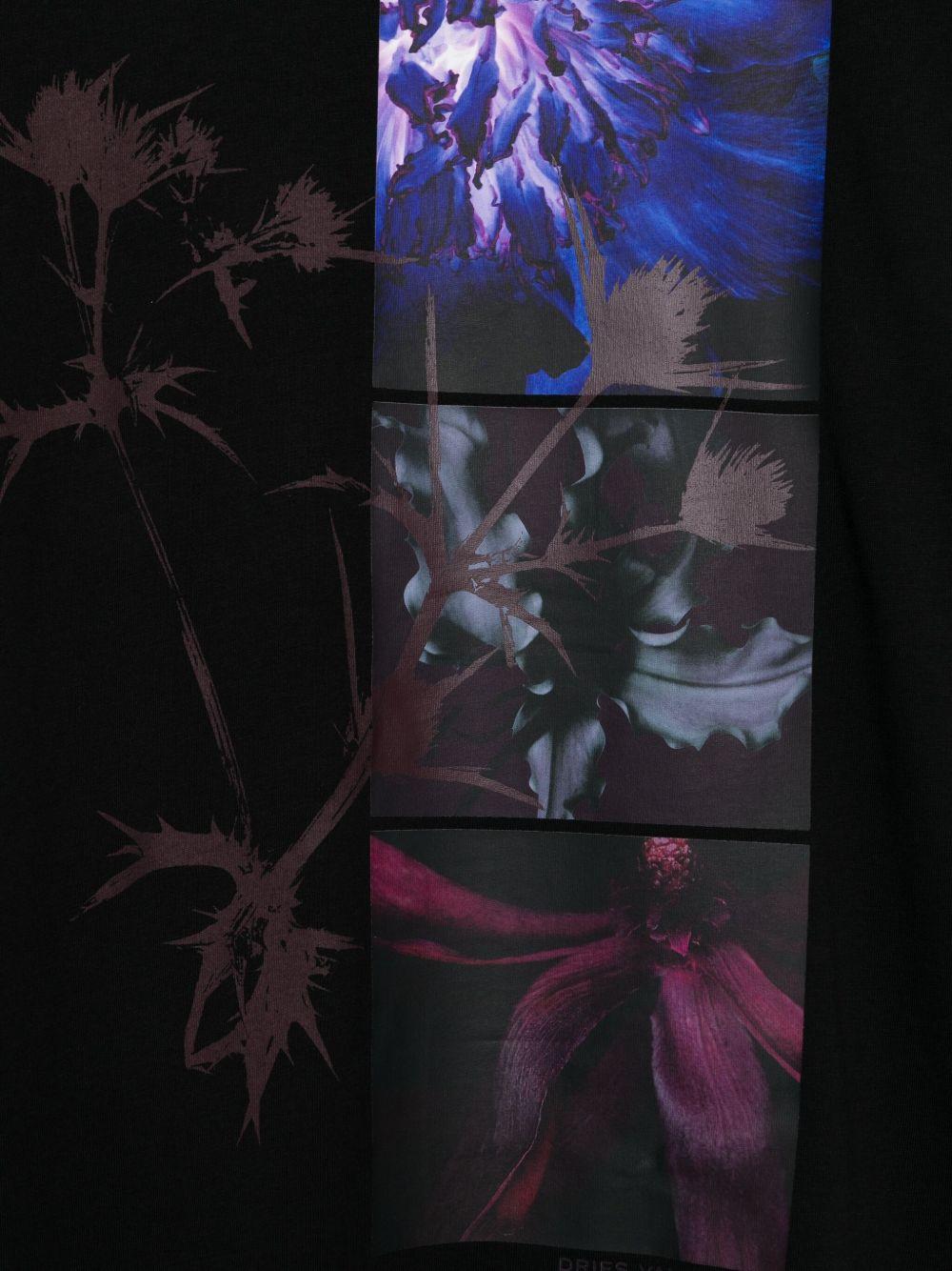 Printed cotton-jersey T-shirt HEGLANDPR2603 900 BLACK DRIES VAN NOTEN