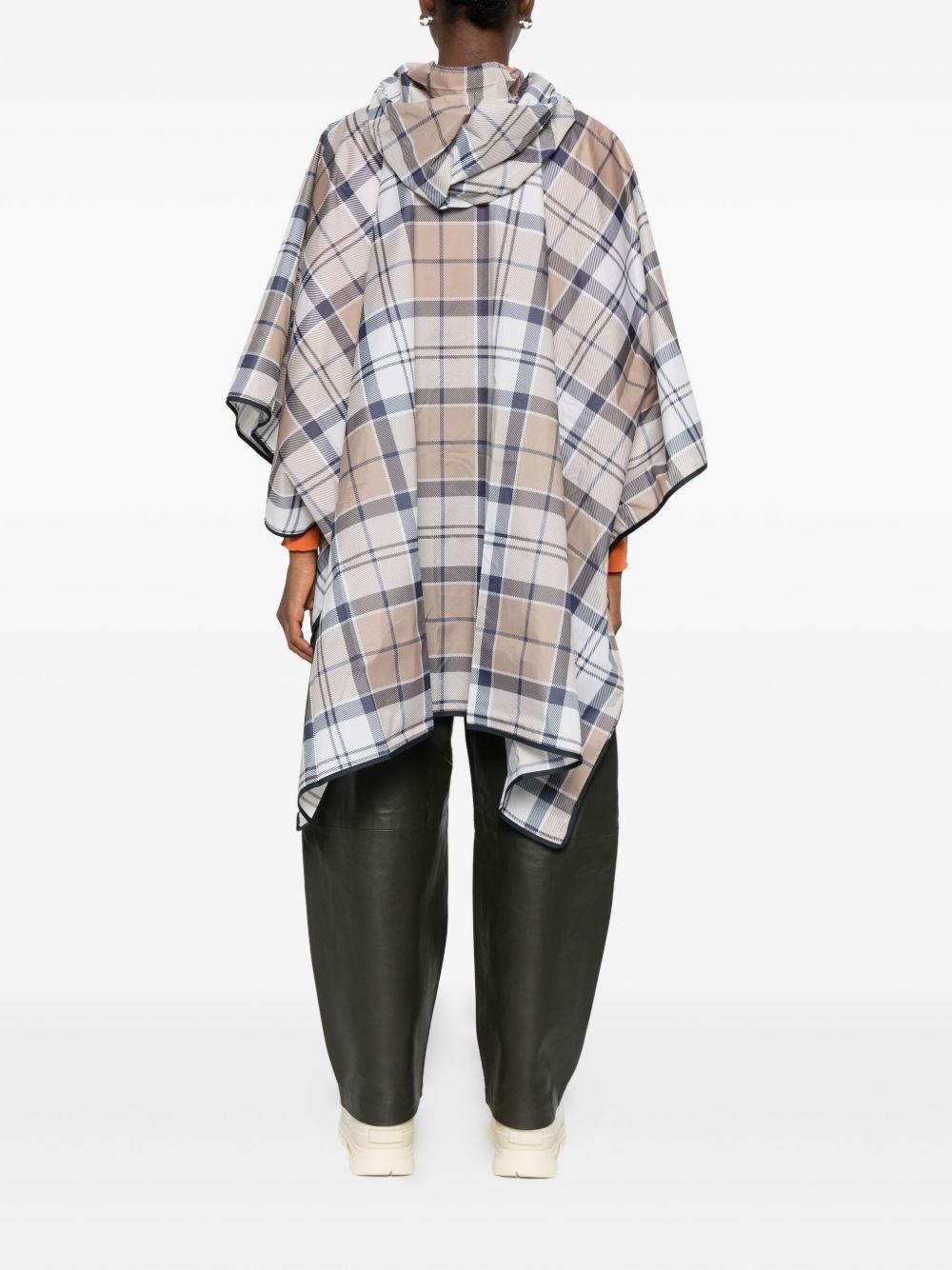 Tartan Poncho LAC0345LAC BR52 HESSIAN NAVY TARTAN BARBOUR