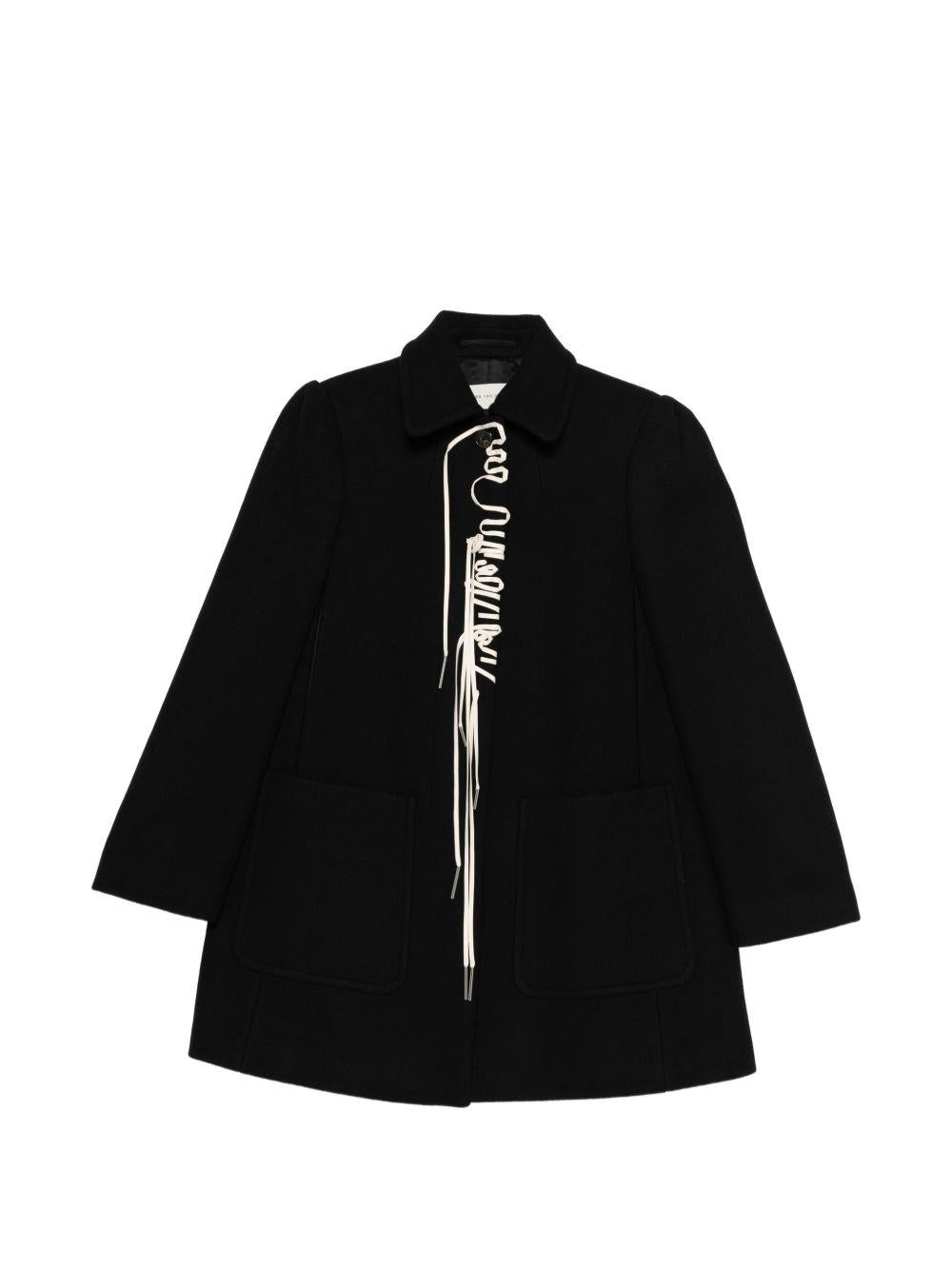 Rebela Cape/Coat<BR/> REBELAEMB2216 900 BLACK DRIES VAN NOTEN