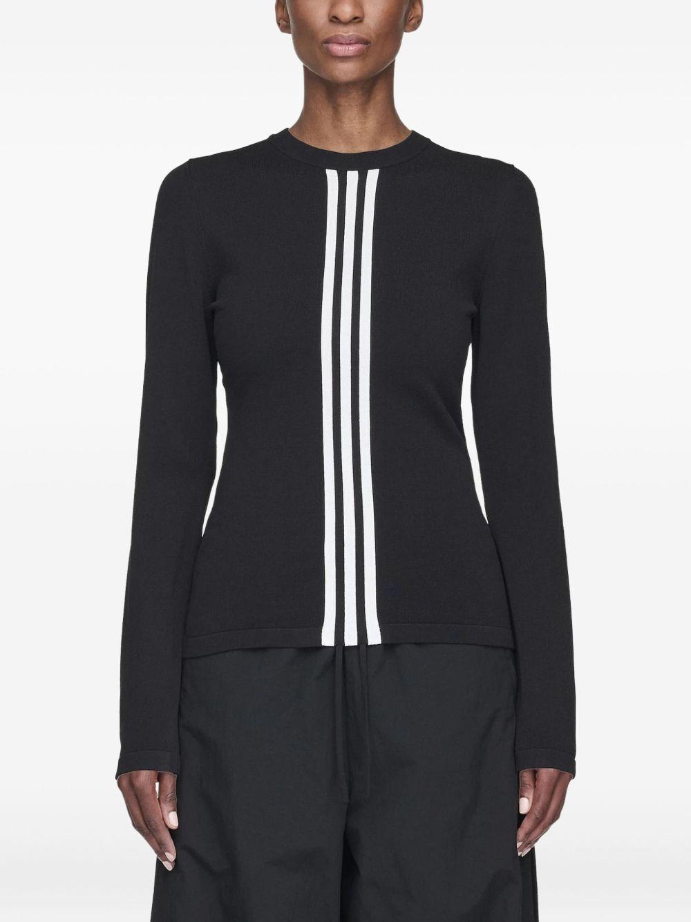 Felpa a maniche lunghe con righe KB3692 BLACK Y-3