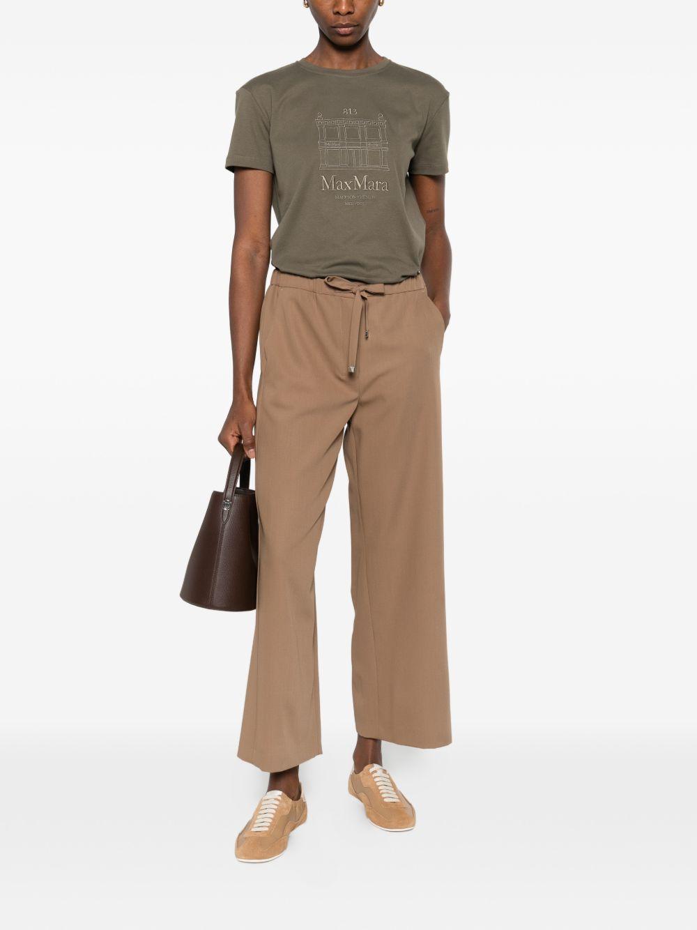 T-Shirt In Cotone SMMBELLA 009 KHAKI S MAX MARA