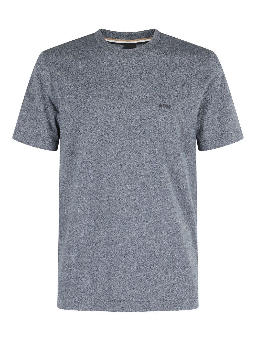 T-shirt in jersey di cotone con logo 50468347 093 OPEN GREY BOSS