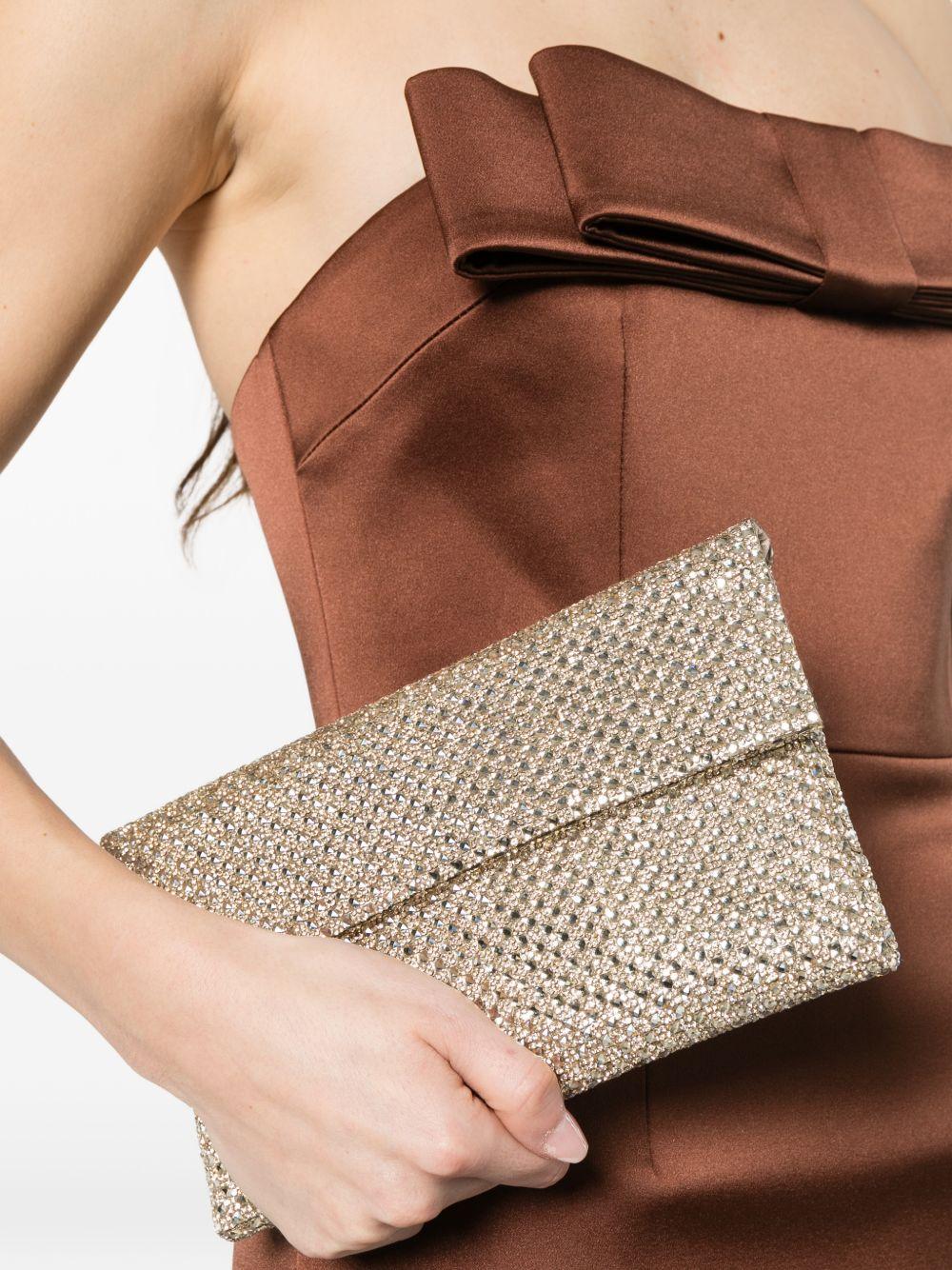 Pochette realizzata con strass BAG0006462P ORO TWENTY FOURHAITCH