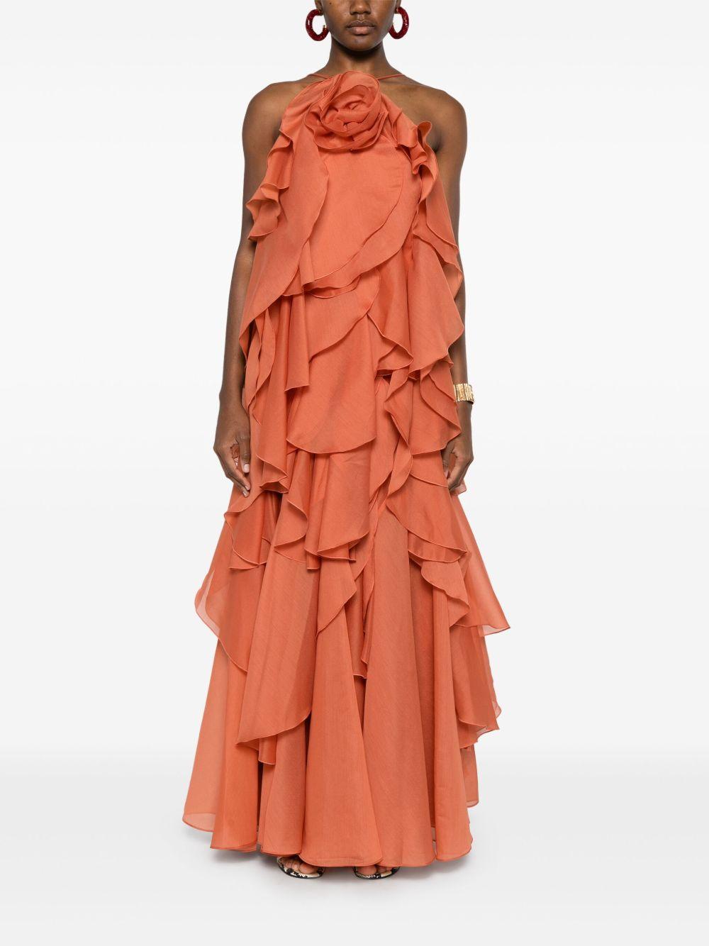 Pandorea Layered Maxi Dress 25RE5004 CORAL CLAY AJE