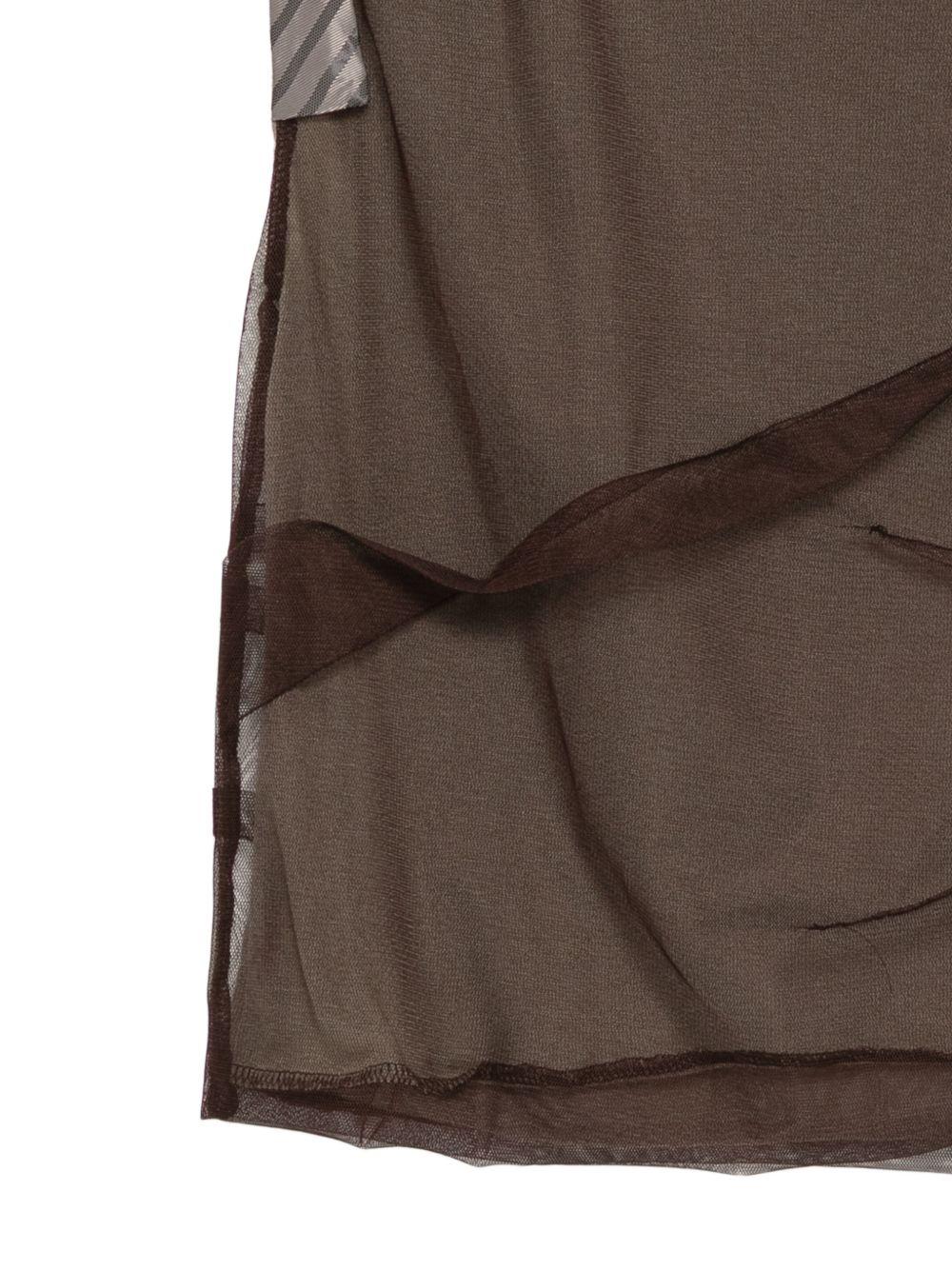 Layered Mesh Tuck & Dart Top ATB1522W BROWN ANDERSSON BELL