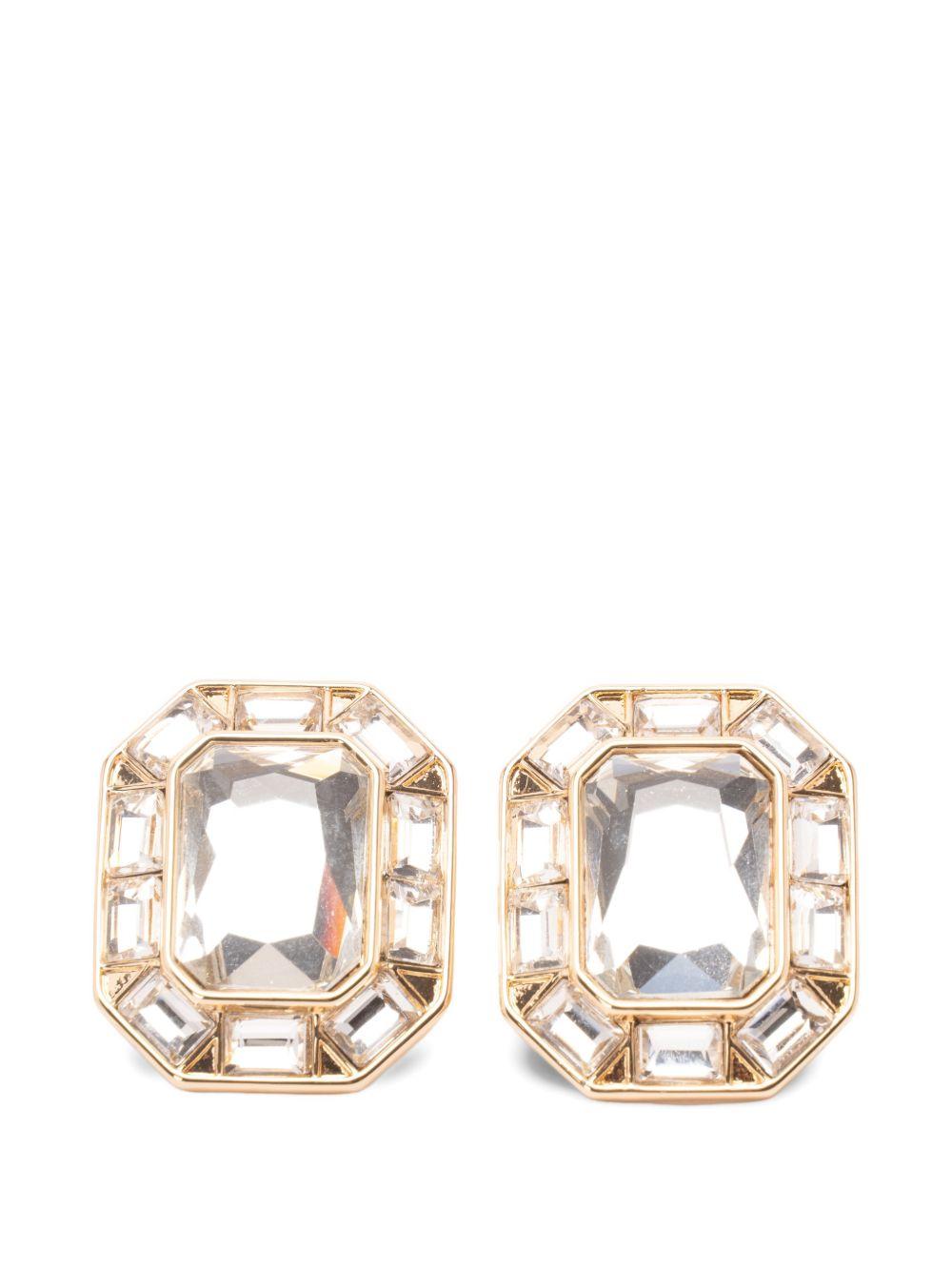 Gold Crystal Encrusted Earrings SS26627EAGD GOLD SELF-PORTRAIT