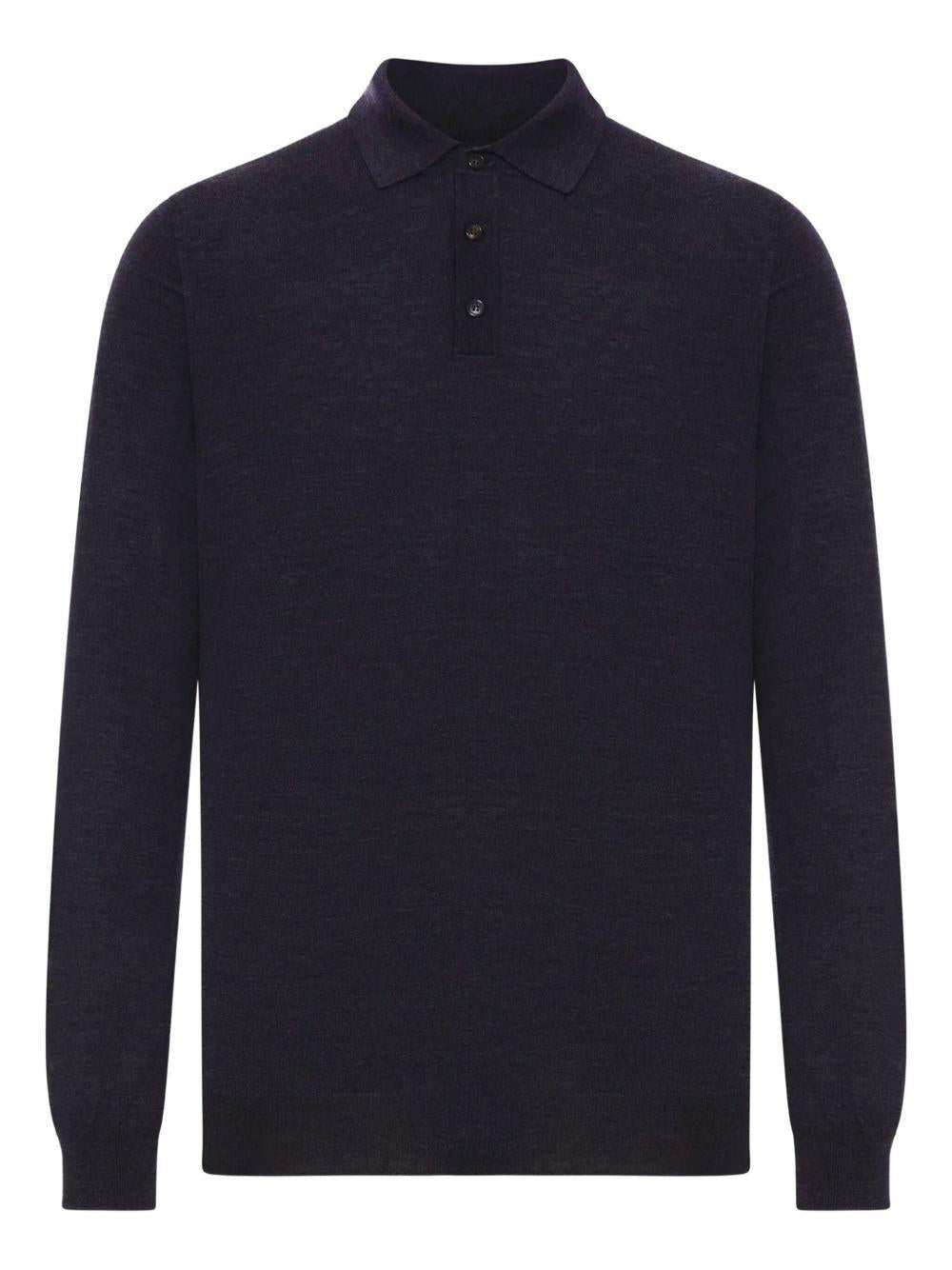 Polo In Lana A Maniche Lunghe 810232Z0290 N0011 ZANONE