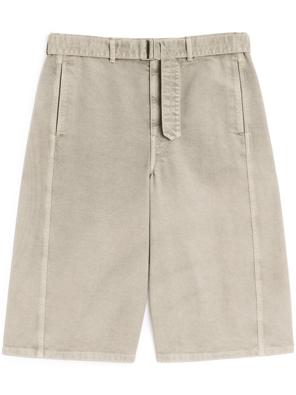 Twisted Short in Garment Dyed Heavy Denim PA1107LD1042 BG223 NATURAL BEIGE LEMAIRE