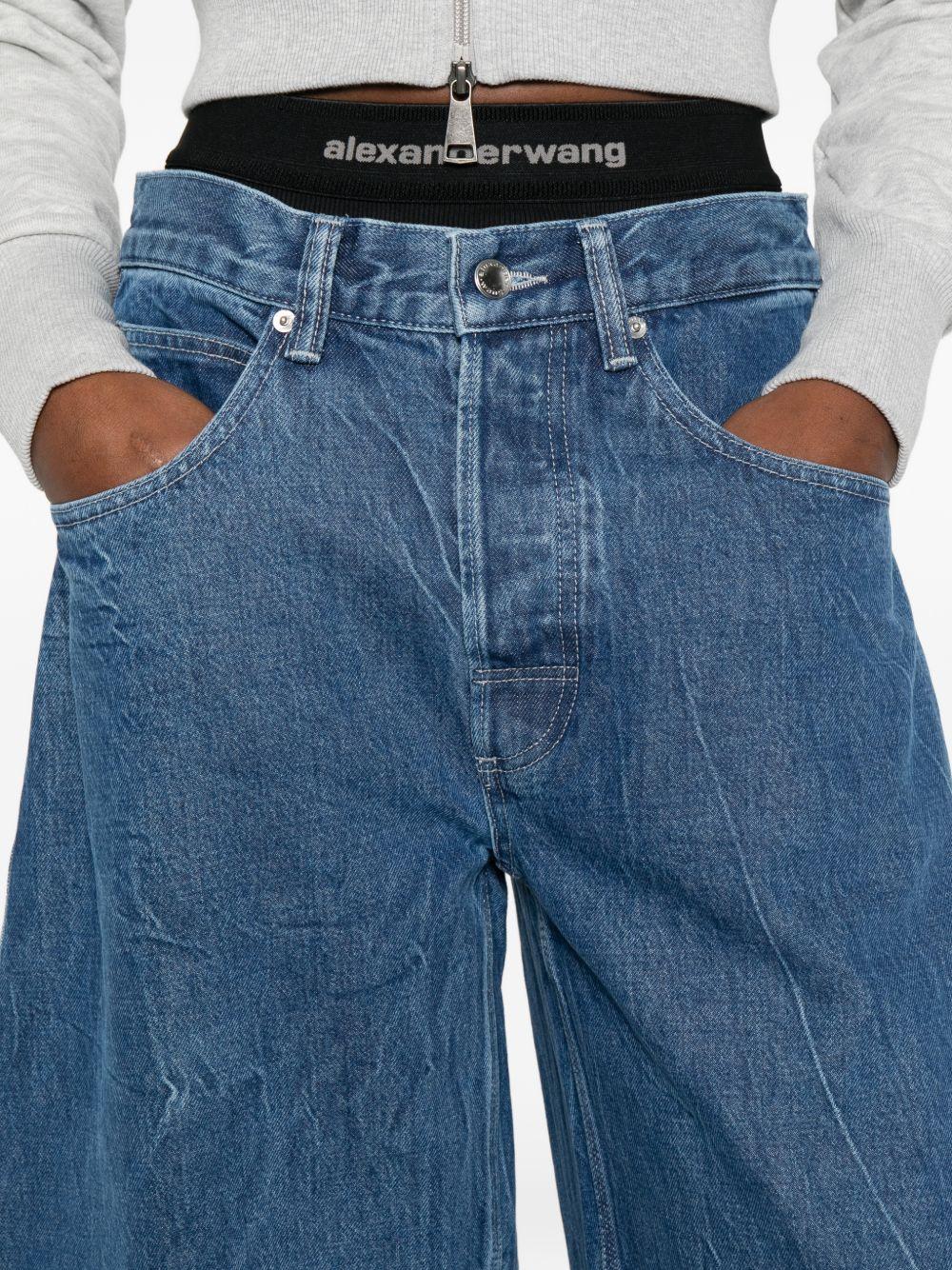 Mid Rise Jeans Con Logo Elastico 4DC1264967 401 DEEP BLUE ALEXANDER WANG