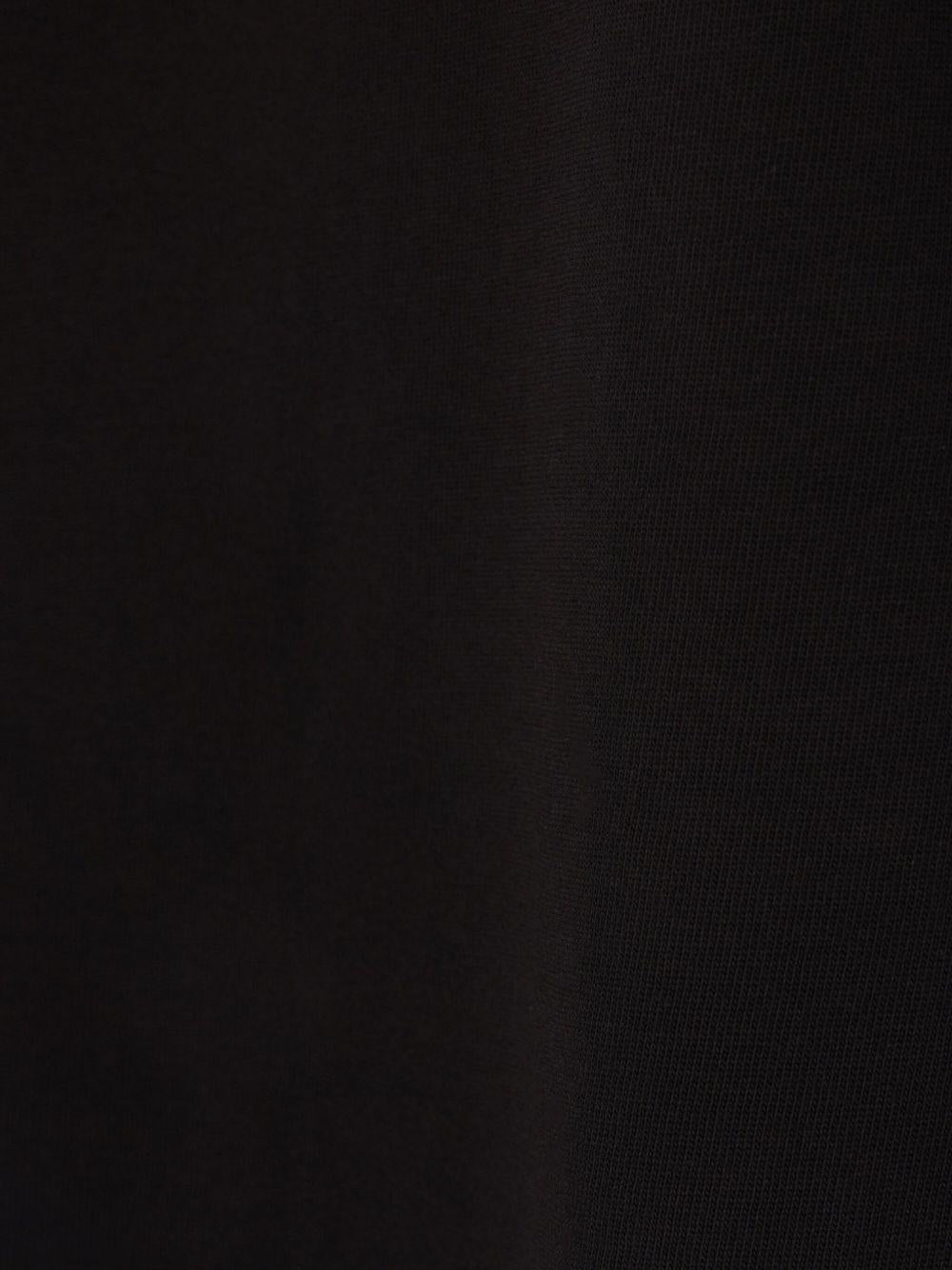 Logo-embroidered t-shirt<BR/> OM00122KJ0119 P199 BLACK MAISON KITSUNE