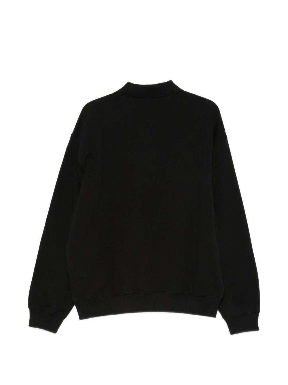 WIP Label Polo Sweatshirt Cotton I036349 89XX BLACK CARHARTT WIP