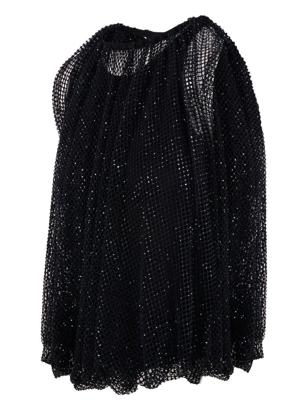 Top in rete con cristalli SPXNODO 002 NERO SPORTMAX