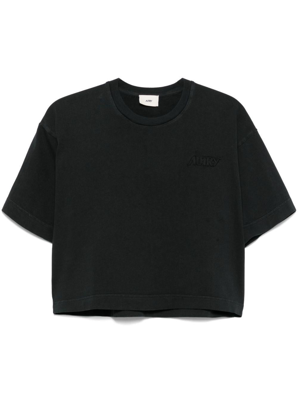 T-shirt boxy con logo in tono TSPW11OK BLACK AUTRY
