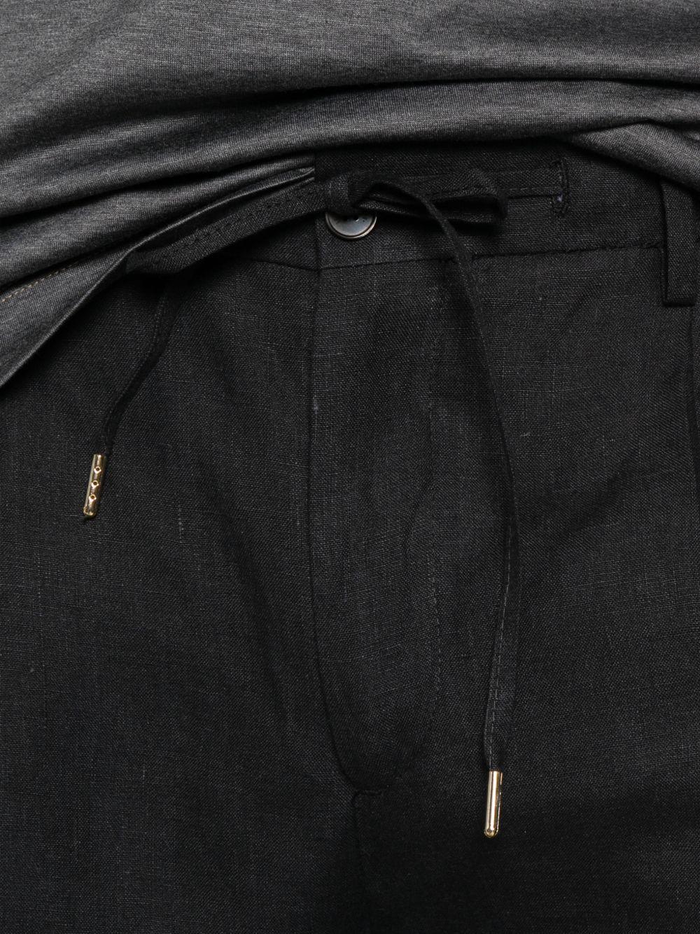 Chino corti con pieghe OLBIAS300117 00010 NERO BRIGLIA 1949