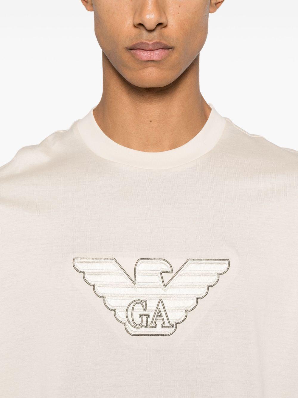 T-shirt con logo ricamato EM001033AF10017 M1089 EMPORIO ARMANI