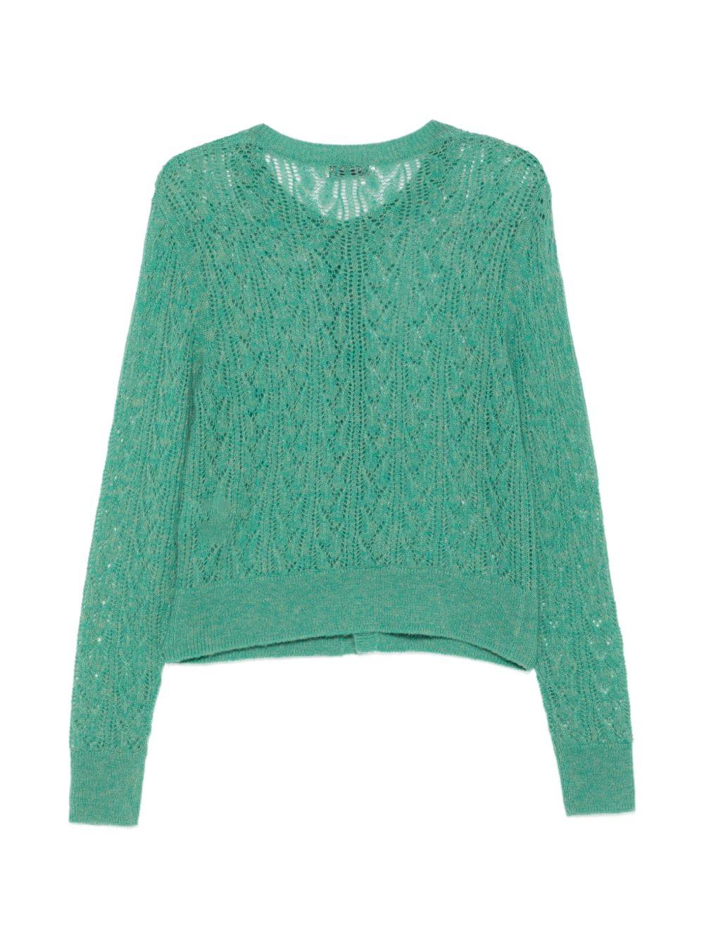 Open-Knit Cardigan MODEM3723 604 GREEN DRIES VAN NOTEN