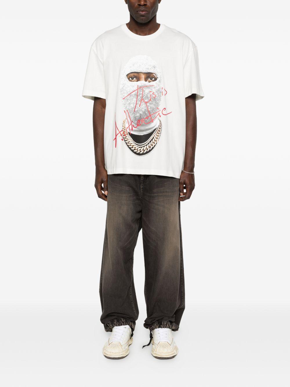 IH NOM UH NIT - T-shirt Mask Authentic Front NUS26286 081 OFF WHITE IH NOM UH NIT