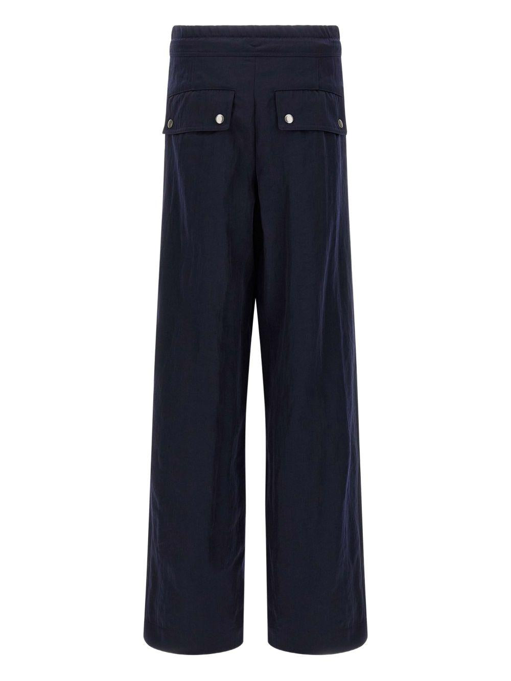 Pantaloni Larghi in Nylon PRIMA2328 509 NAVY DRIES VAN NOTEN
